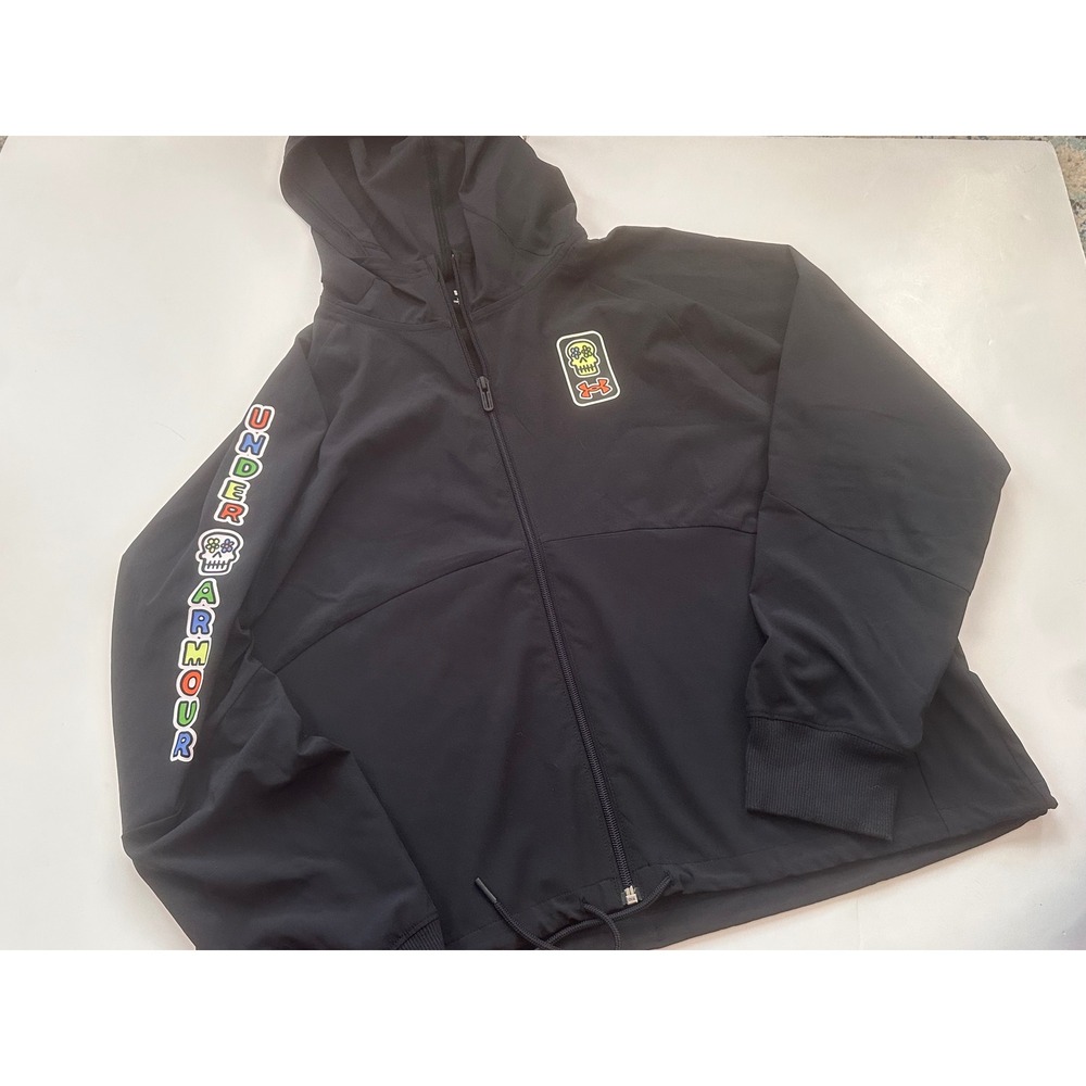 Under Armour Day of the Dead Womens Sugar Skull Full Zip Hooded Jacket Small